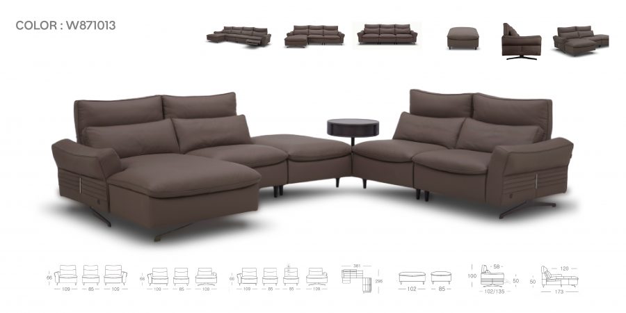 5 seater leather sofa set
